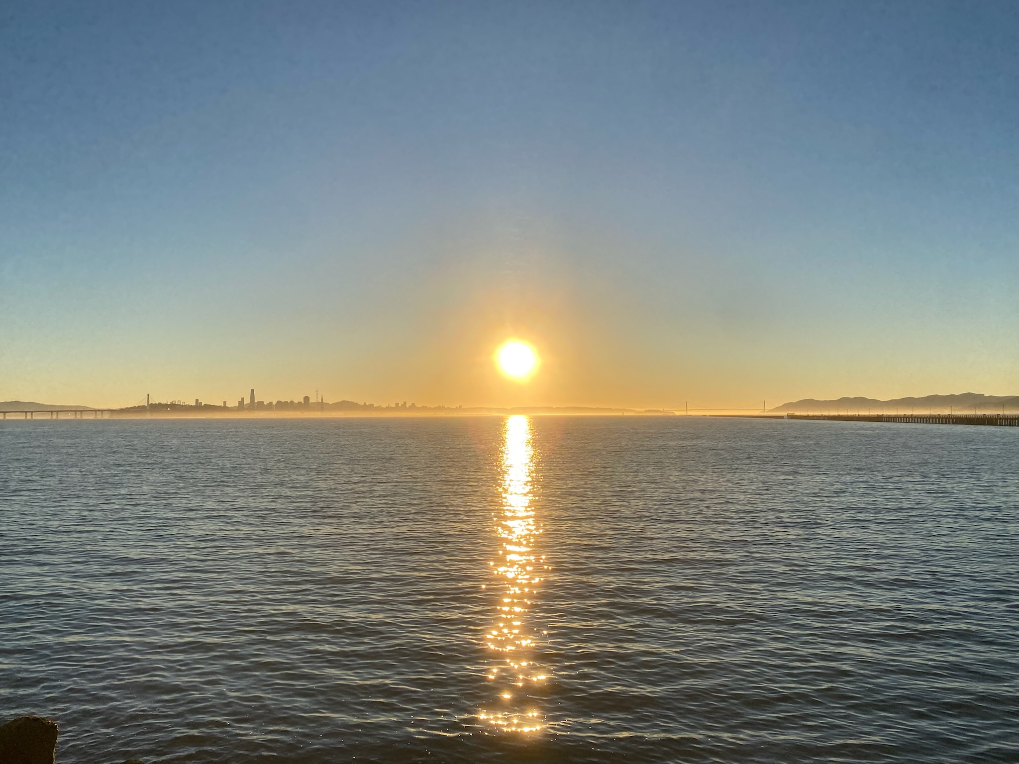 Sunset and sunrise